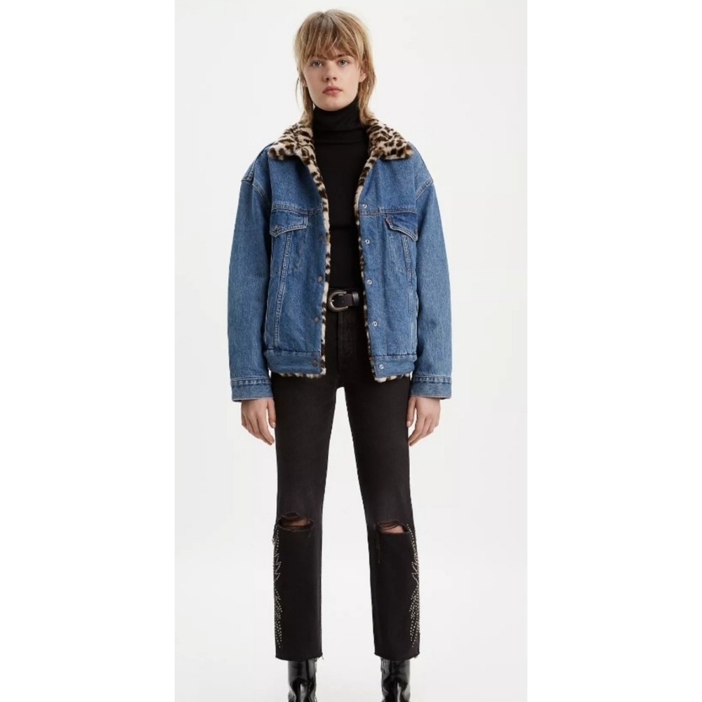 Levi's 501 Original Cropped jeans Black Canyon Size 27 × 26